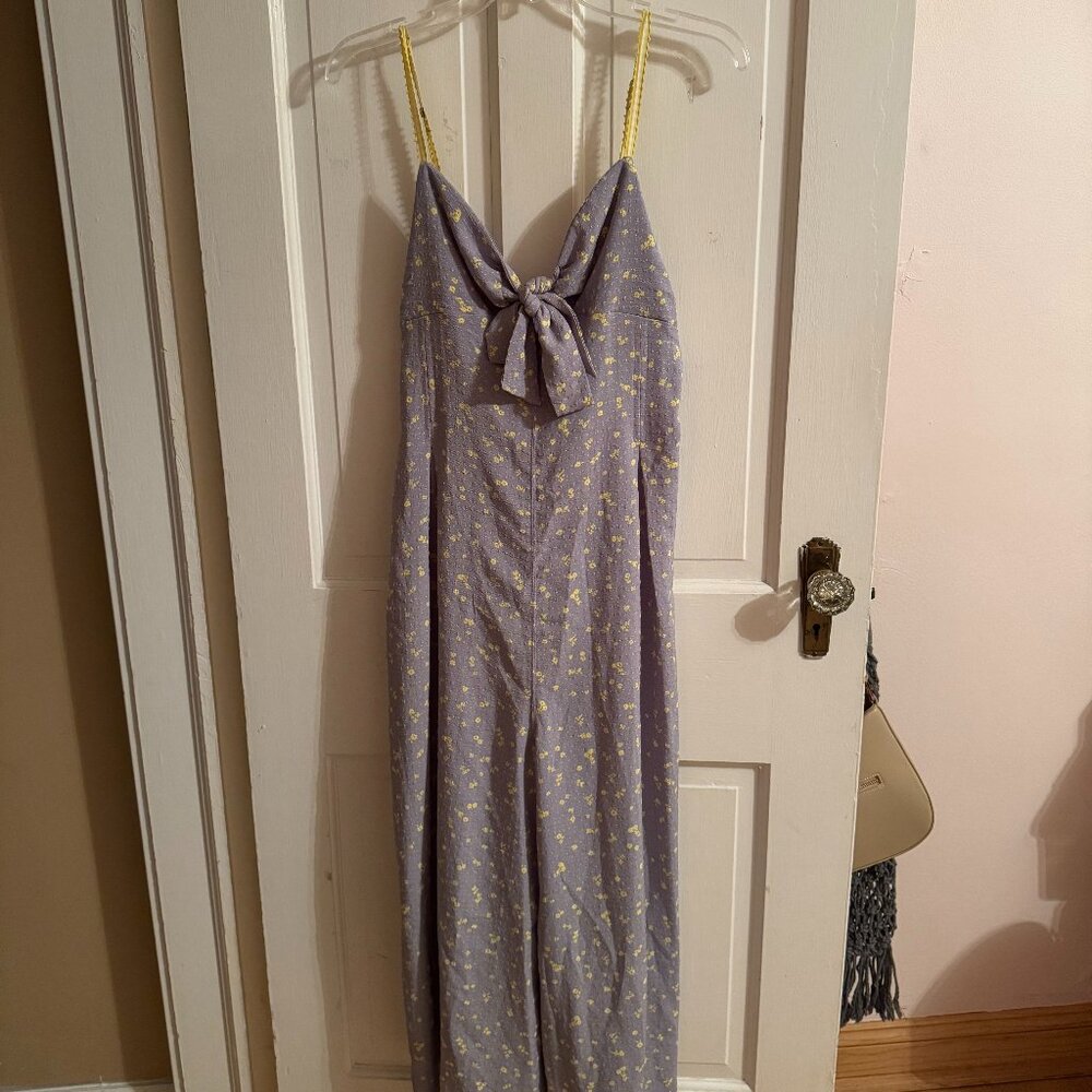 Purple Floral Jumpsuit